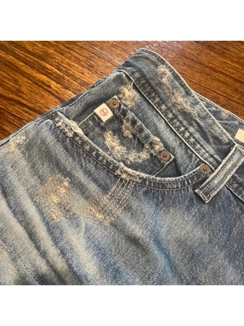 AG Apex Relaxed Tapered Jean Mens 32x30 Distressed Grunge Slouchy AG-ED Denim